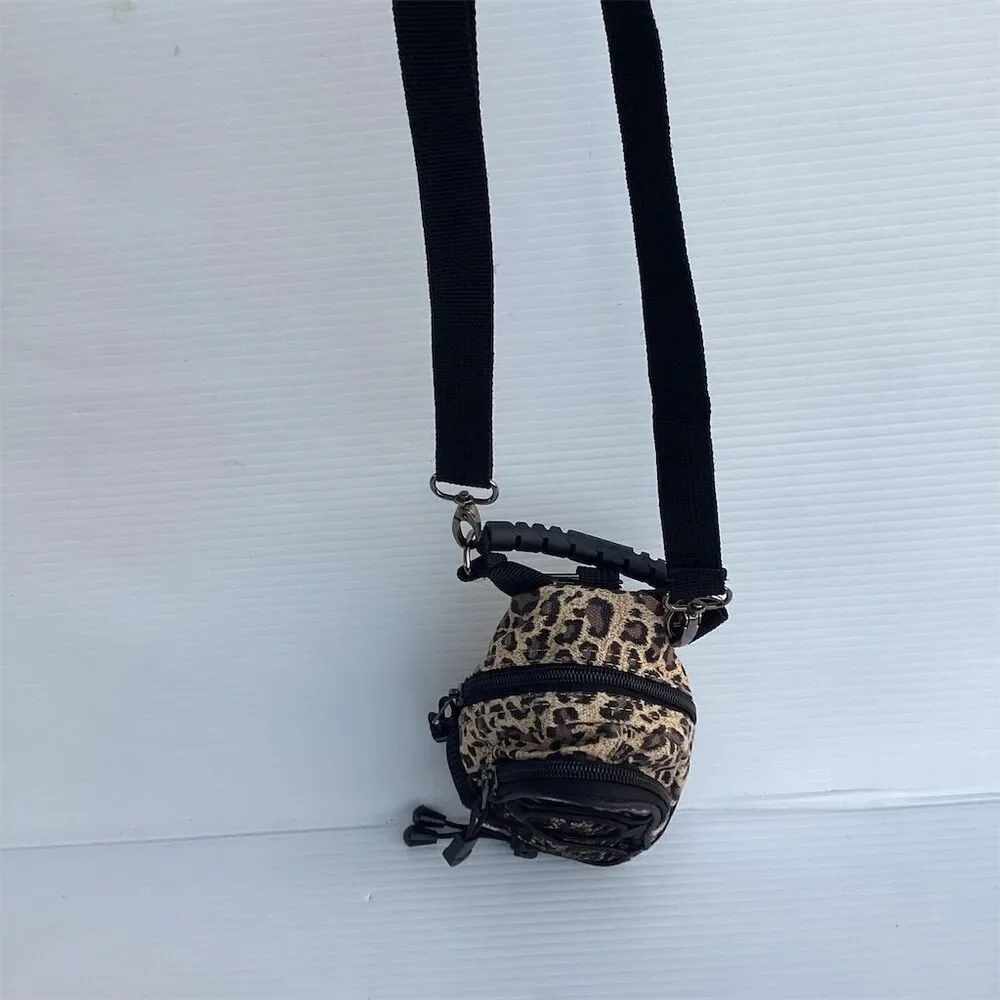 Leopard Print Mini Daypack Backpack Unisex Casual Adjustable Straps - Picture 2 of 10